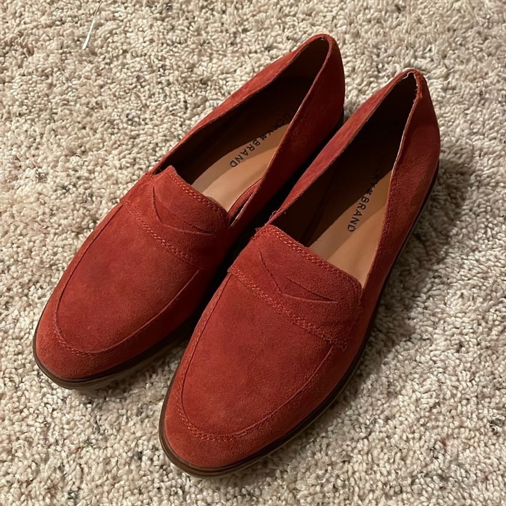 LUCKY BRAND Red Leather Classic Loafer Size 9.5 Worn once